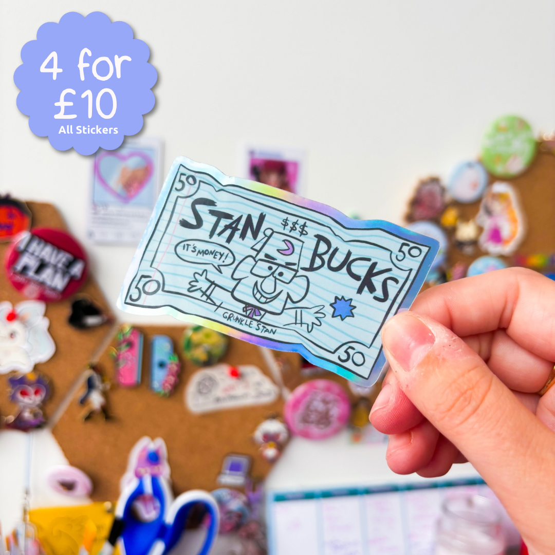 Stan Bucks Holographic Sticker