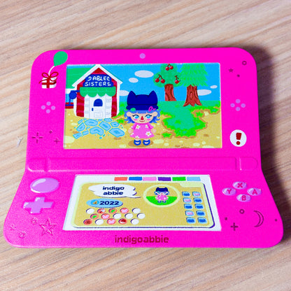 animal crossing ds tinplate pin badge