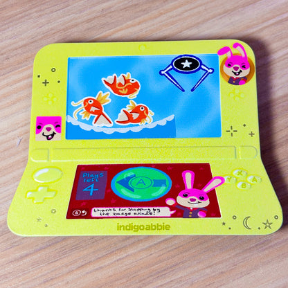 badge arcade ds tinplate pin badge