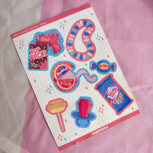 Retro Sweets Sticker Sheet