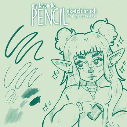 Chunky Pencil Procreate Brush