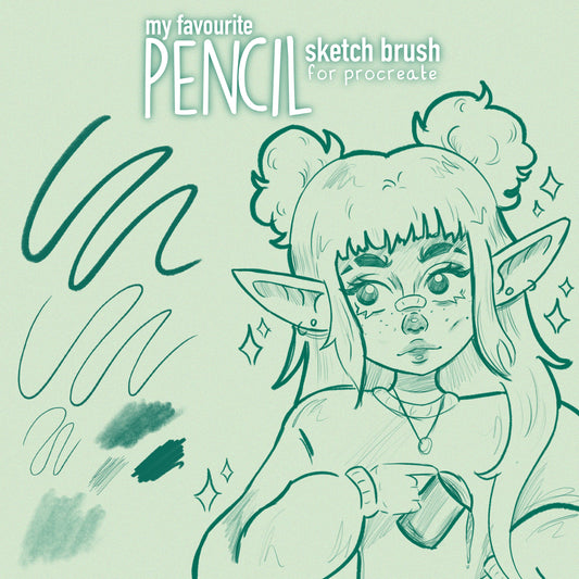 Chunky Pencil Procreate Brush