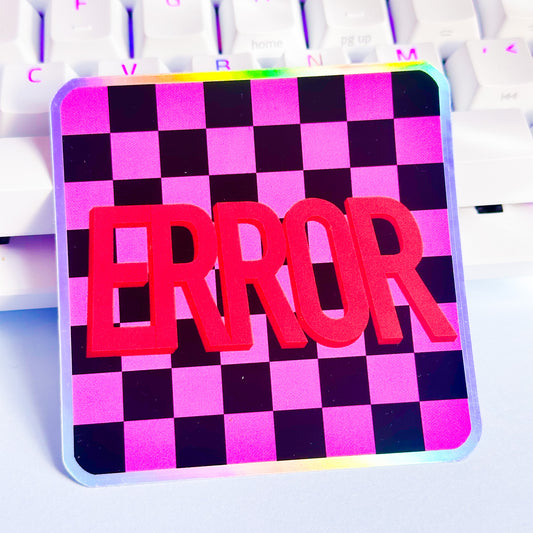 Gary’s Mod ERROR Text Holographic Sticker | GMOD Meme Sticker