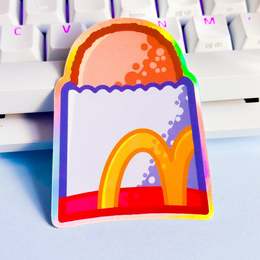 Hash Brown Holographic Sticker | McDonalds Hash Brown Lover Sticker