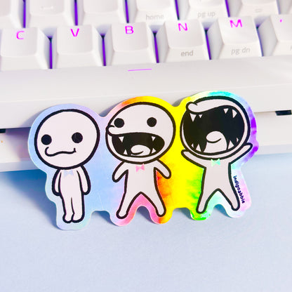 Rhythm Heaven Glee Club Holographic Sticker | Rhythm Paradise DS Wii Vinyl Sticker
