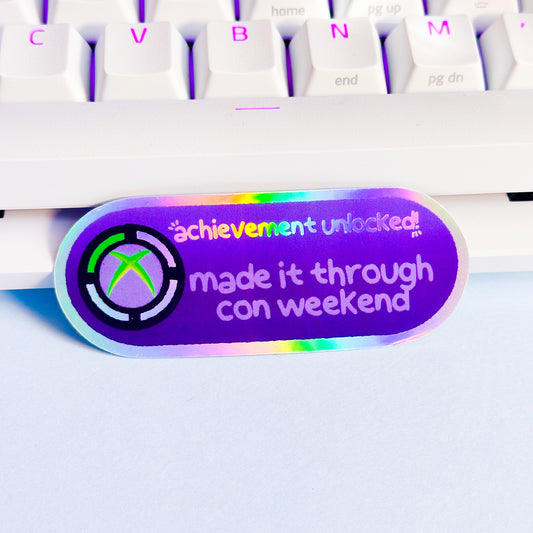Made It Through Con Achievement Sticker | Xbox Achievement Comic Con Sticker