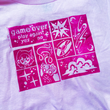 [XL] Game Over Pink T-Shirt