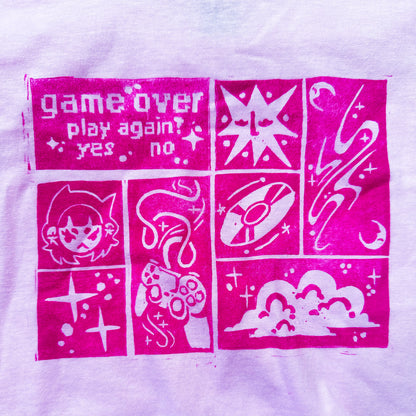 [XL] Game Over Pink T-Shirt