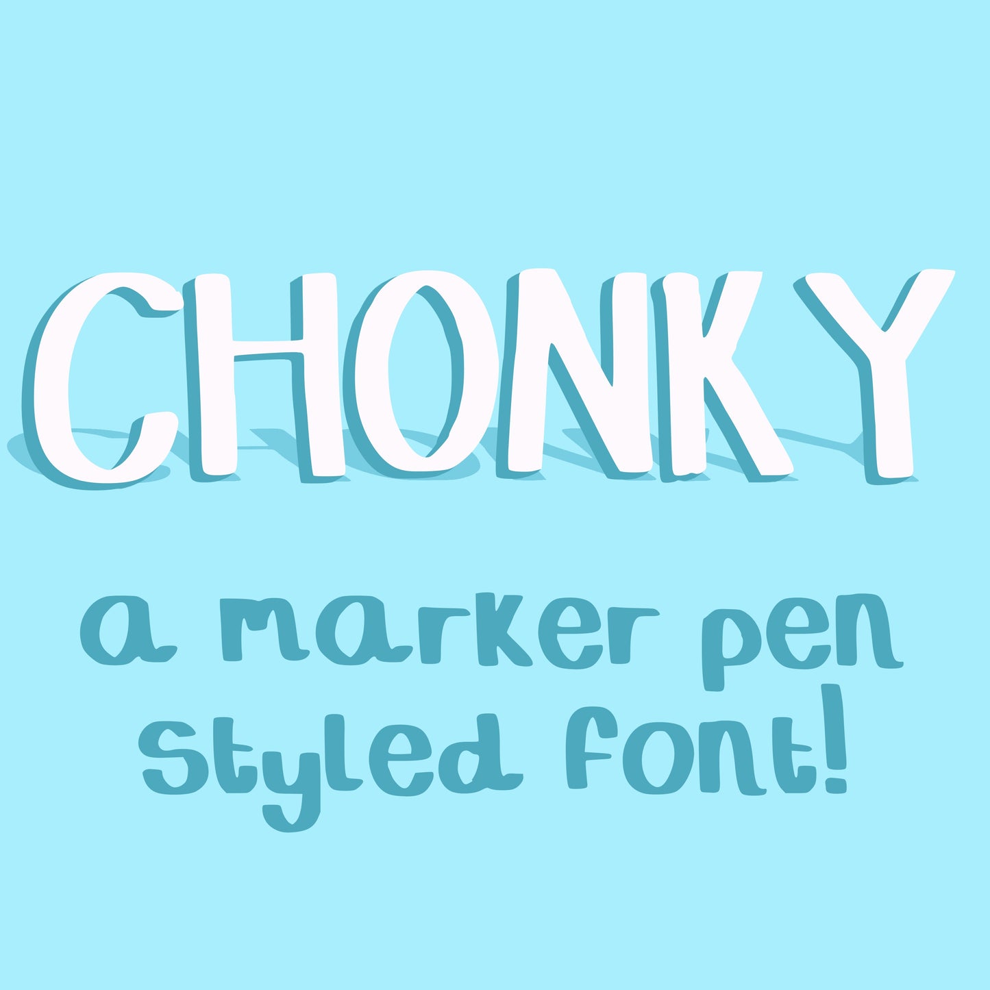 ‘Chonky’ Marker Pen Font