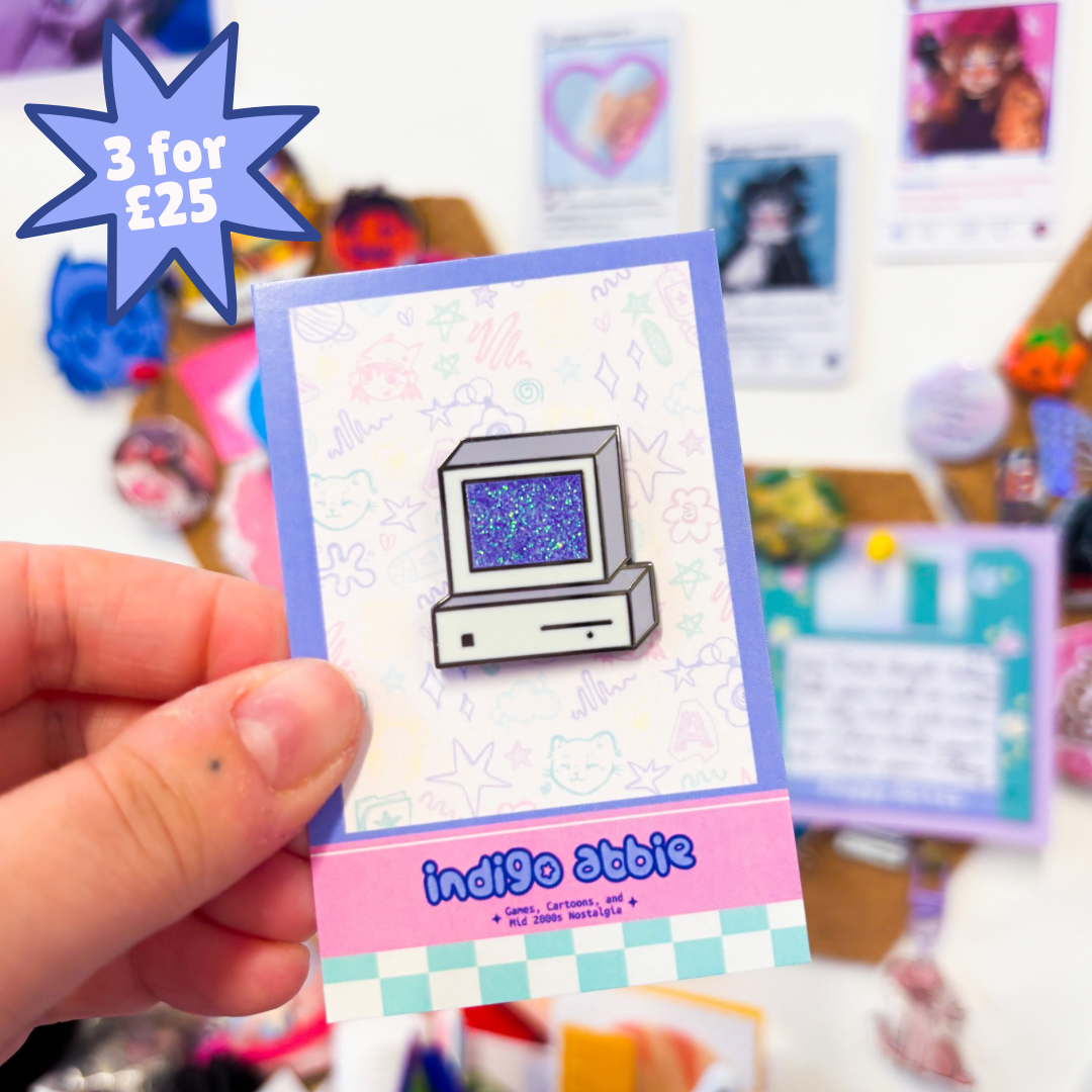 Enamel Pin Computer pixelated computer enamel pin – IndigoAbbie