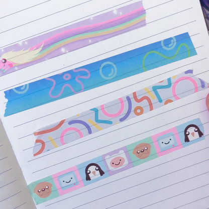 Adventure Time Washi Tape | BMO Finn Jake and Gunther Washi Cartoon Tape