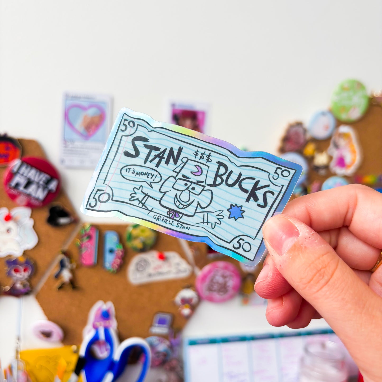 Stan Bucks Holographic Sticker