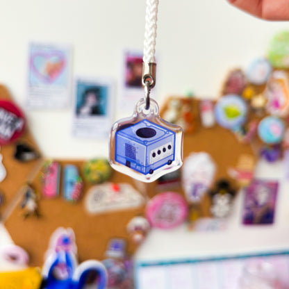 GameCube Mini Charm | Retro Console Phone Charm Nostalgia Gift for Gamers