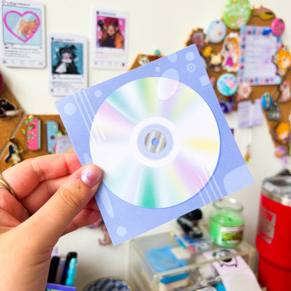 CD Case Notepad | Retro Y2K Stationary Notepad, 2000s Nostalgia Gift Idea