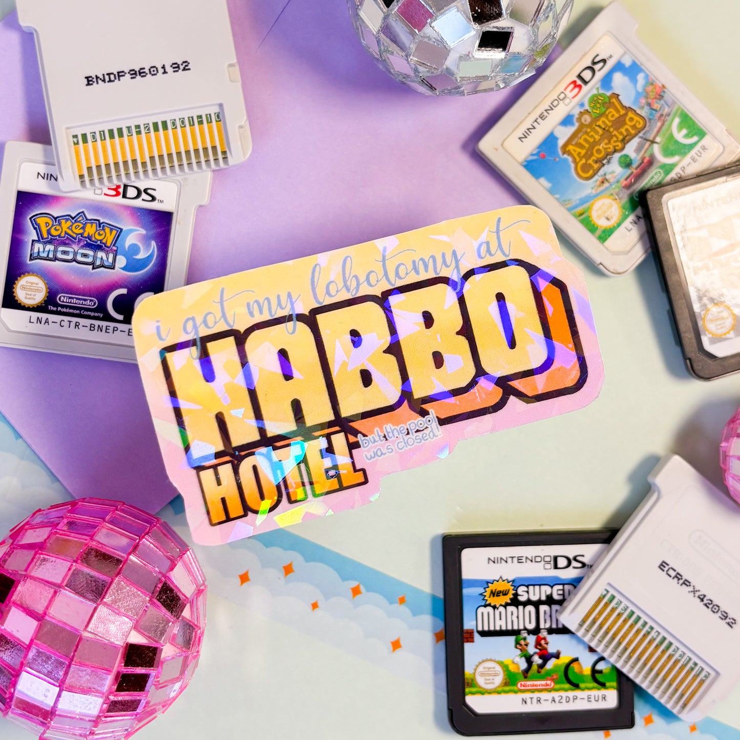 Lobotomy at Habbo Hotel Holographic Sticker | Habbo Hotel Vinyl sticker