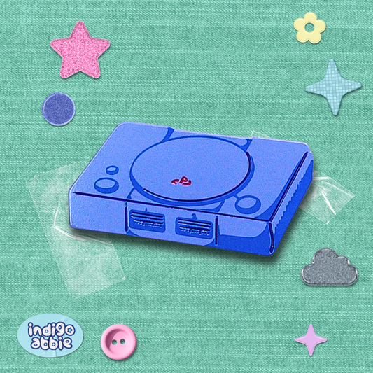 ps1 console enamel pin
