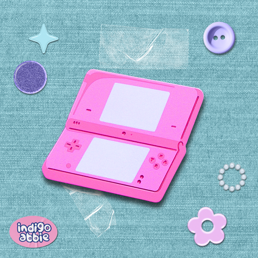 pink dsi console enamel pin
