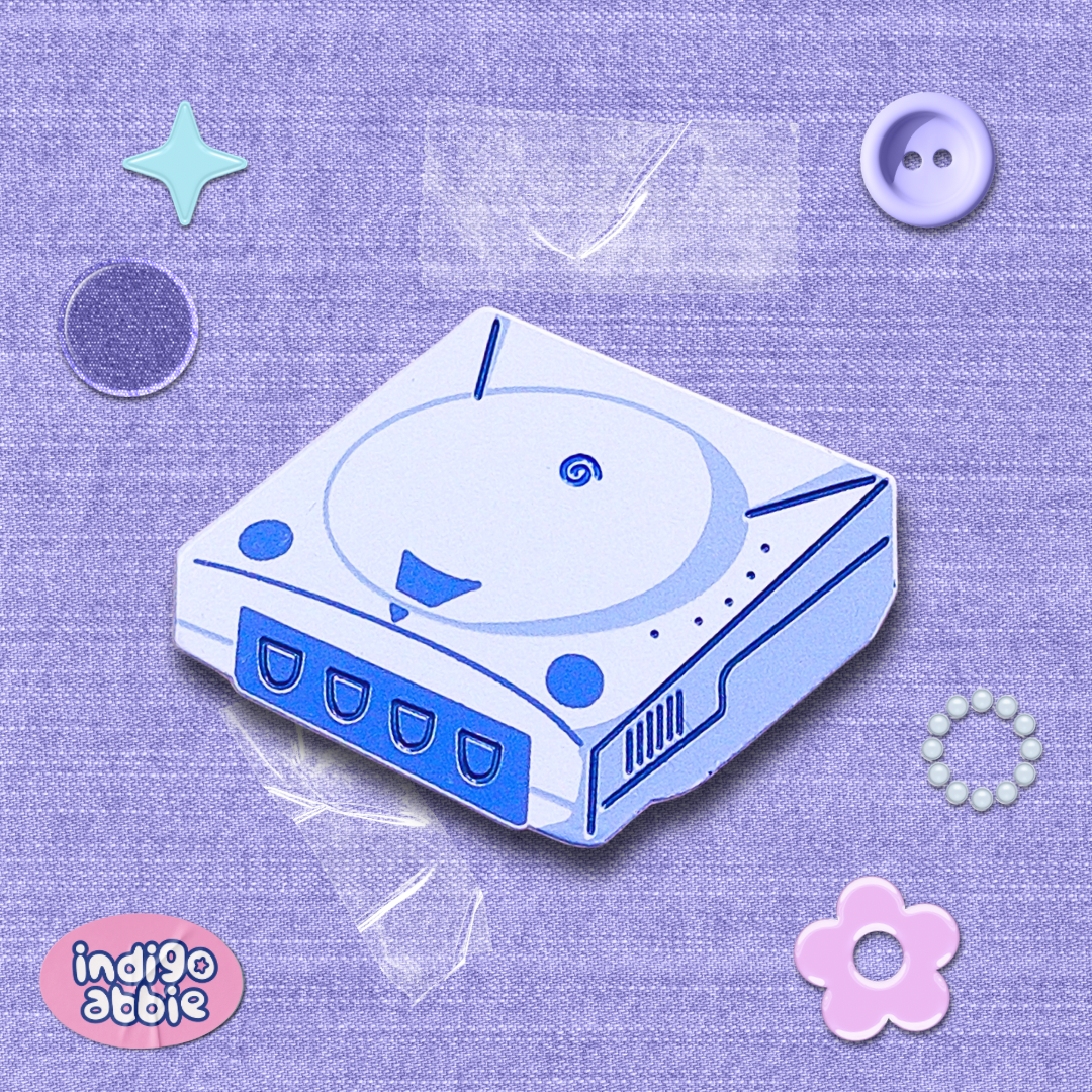 dreamcast console enamel pin