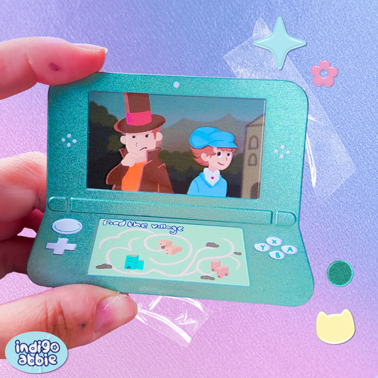 [PREORDER] professor layton ds tinplate pin badge