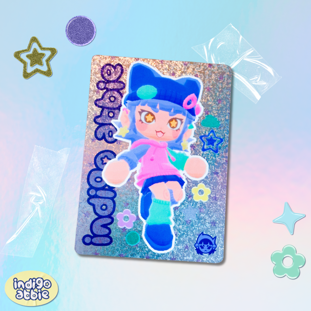 indigoabbie OC mascot holographic photocard