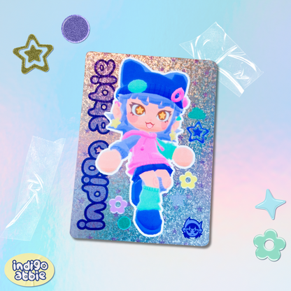 indigoabbie OC mascot holographic photocard