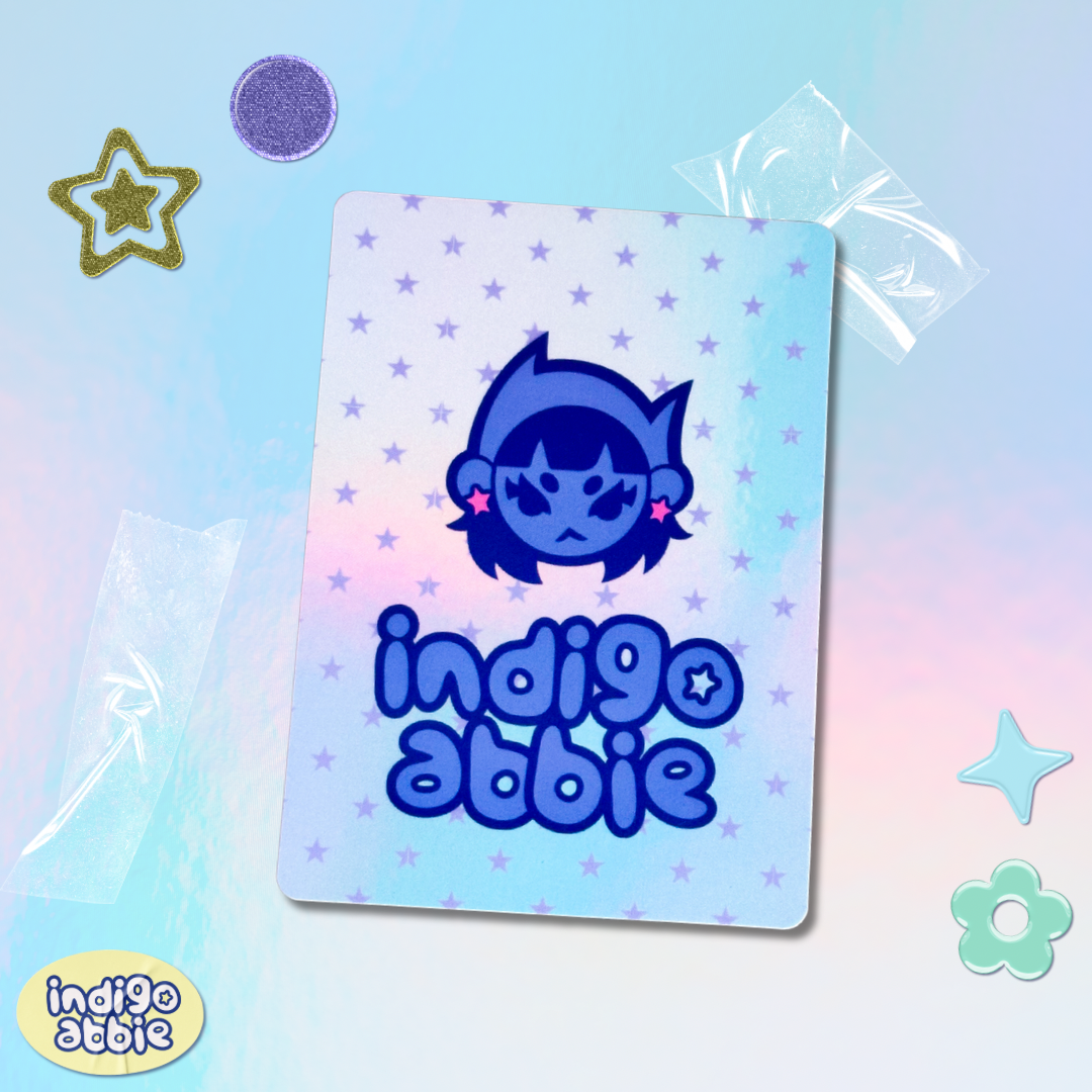 indigoabbie OC mascot holographic photocard