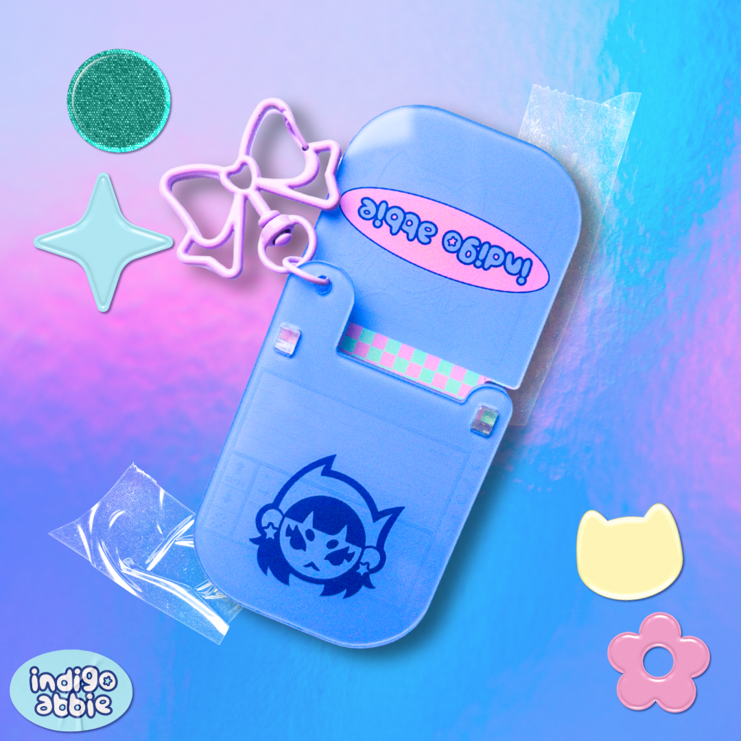 indigoabbie pictochat flip keyring