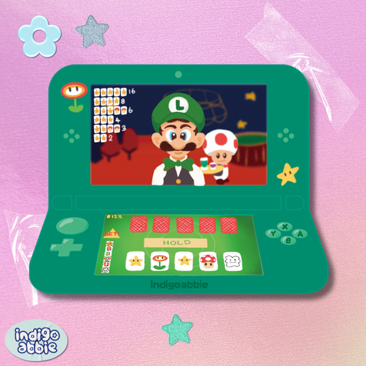 [PREORDER] luigi's picture poker ds tinplate pin badge