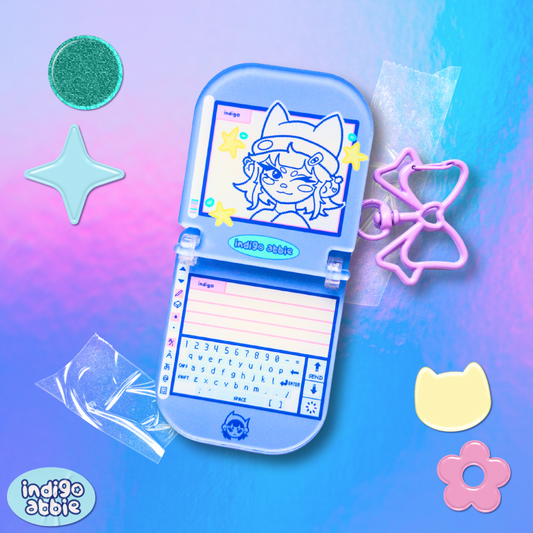 indigoabbie pictochat flip keyring
