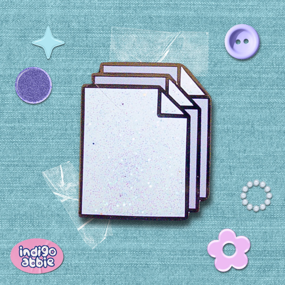 pixelated computer files enamel pin