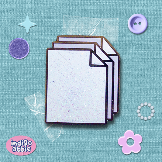 pixelated computer files enamel pin