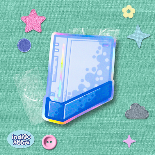 wii console holographic sticker