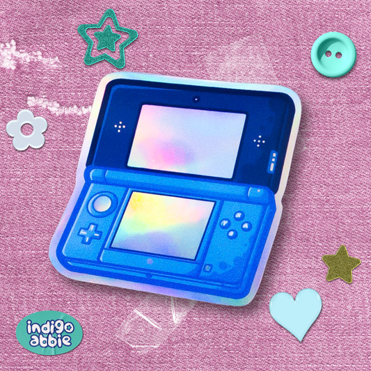 3ds console holographic sticker