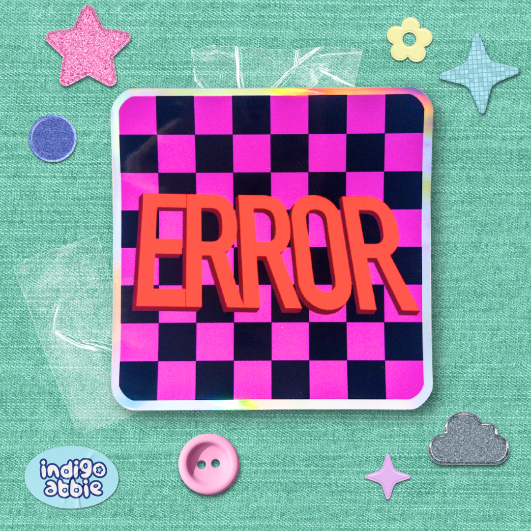 garys mod error texture holographic sticker