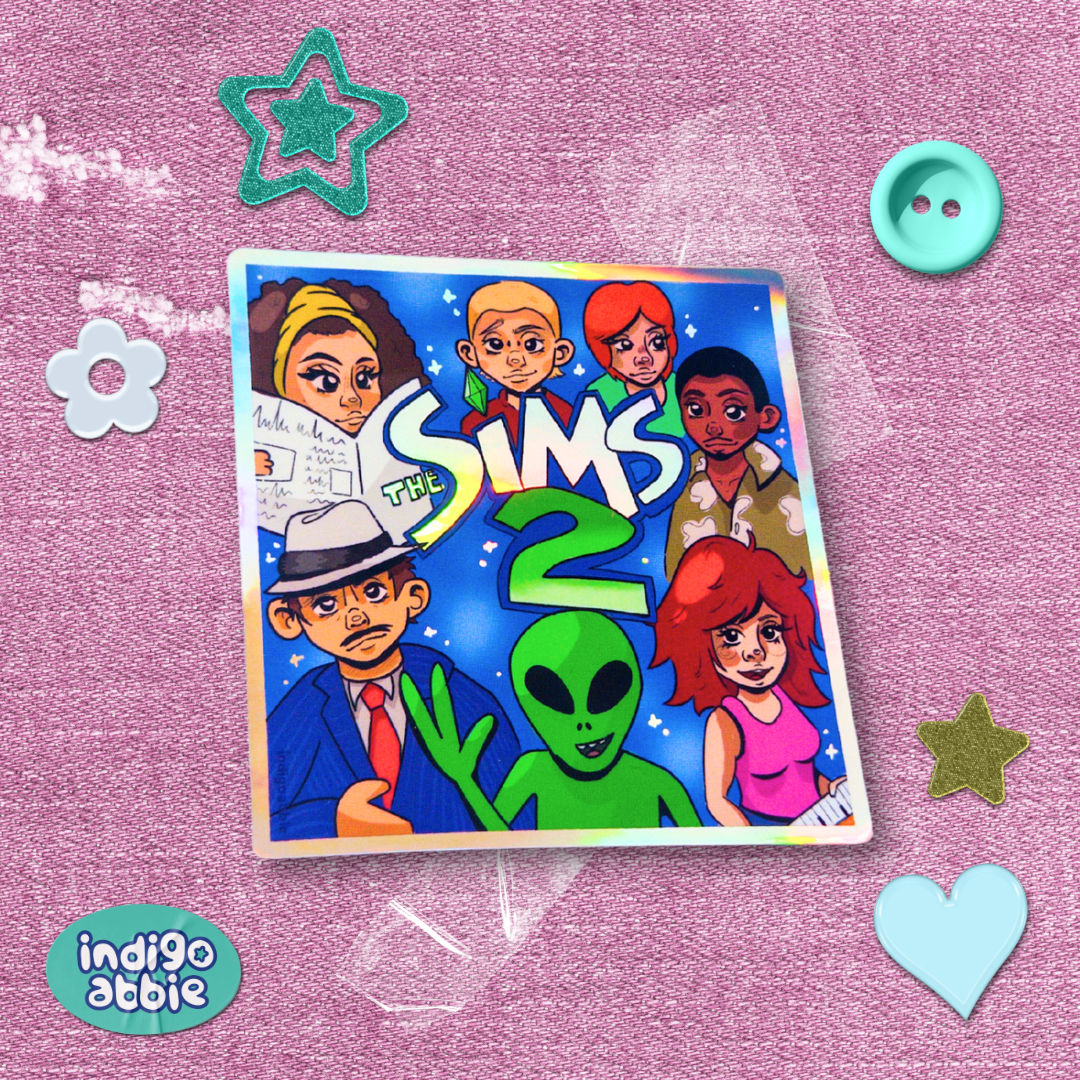 sims 2 ds holographic sticker