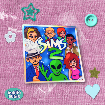 sims 2 ds holographic sticker