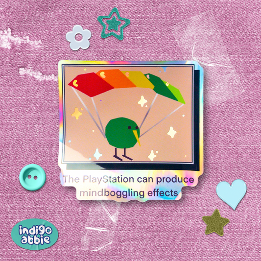 playstation mind boggling effects holographic sticker