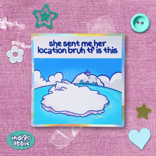 club penguin iceberg holographic sticker