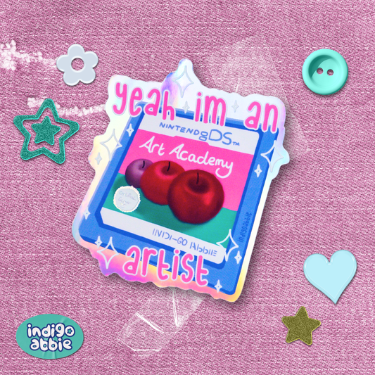 art academy ds artist holographic sticker