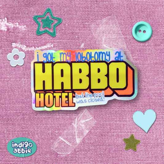 habbo hotel lobotomy holographic sticker
