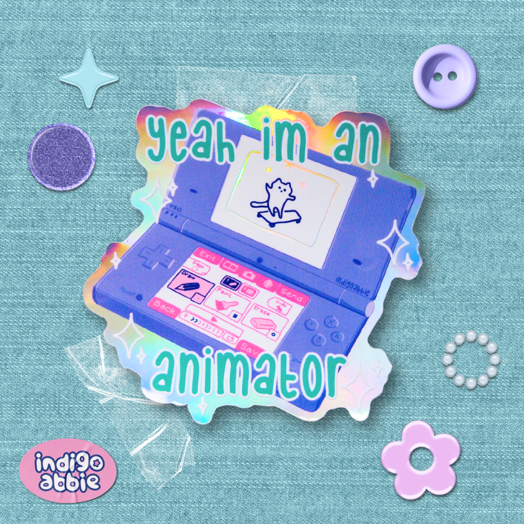 Flipnote Hatena Holographic Sticker | Animation Student Nintendo DS ...