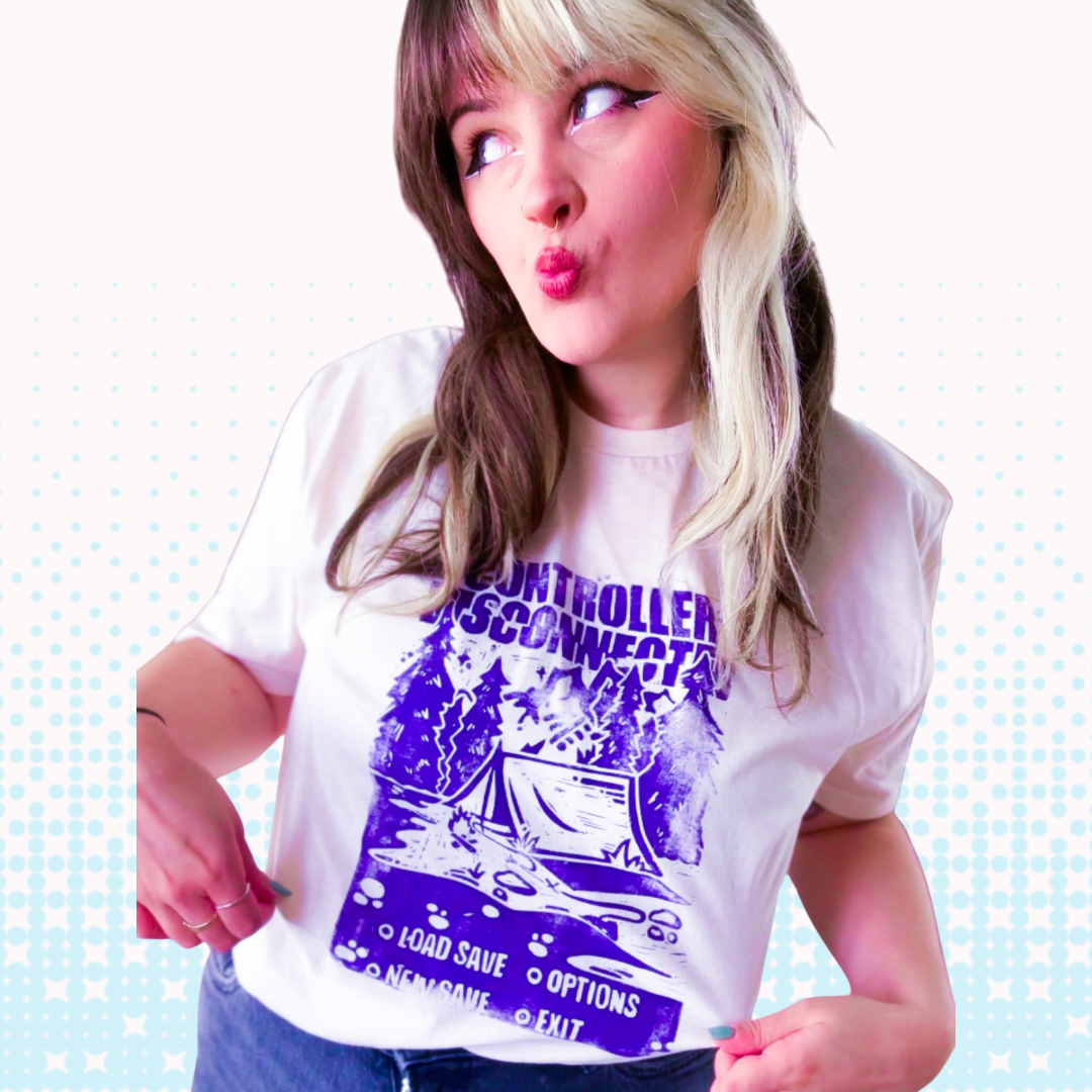 [L] Controller Disconnected Natural T-Shirt