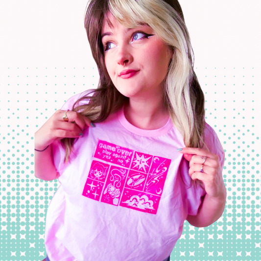 [XL] Game Over Pink T-Shirt