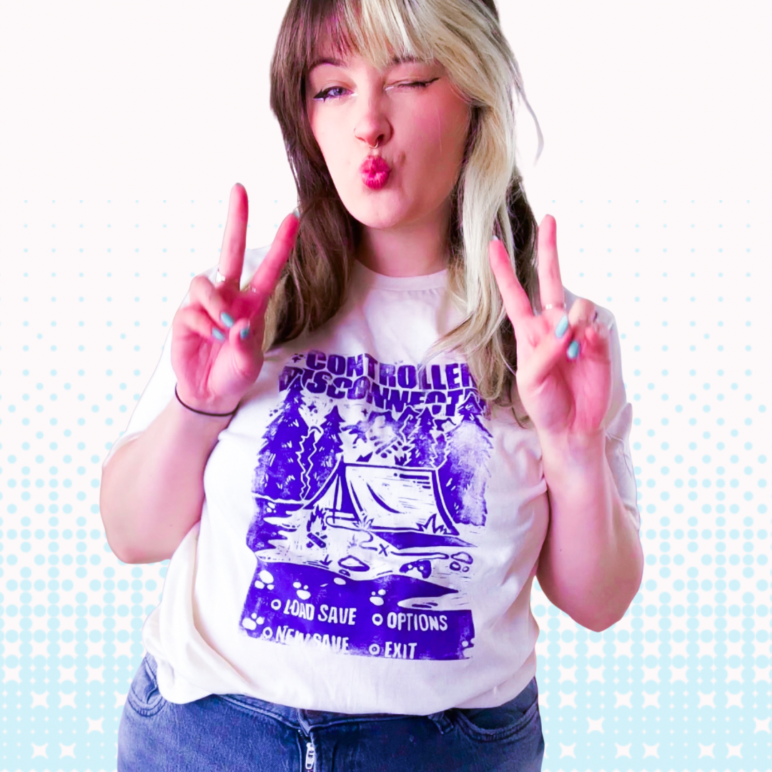 [L] Controller Disconnected Natural T-Shirt