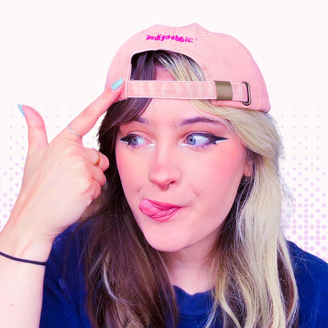 Game Over Baseball Cap - Dusty Pink & Magenta