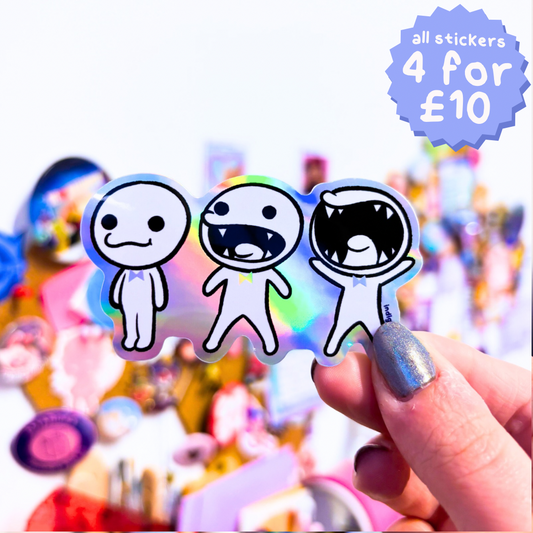 Rhythm Heaven Glee Club Holographic Sticker | Rhythm Paradise DS Wii Vinyl Sticker