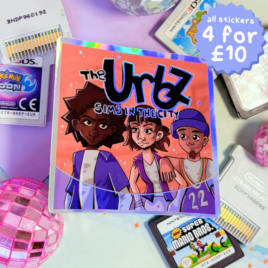 The Urbz DS Holographic Sticker | Urbz Nintendo DS Retro Sticker