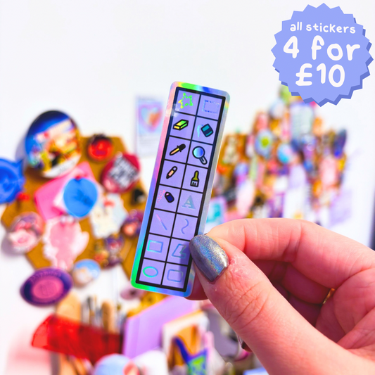 Paint Tool Holographic Sticker