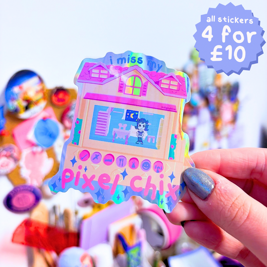Pixel Chix Sticker | Retro Toy Vinyl Sticker