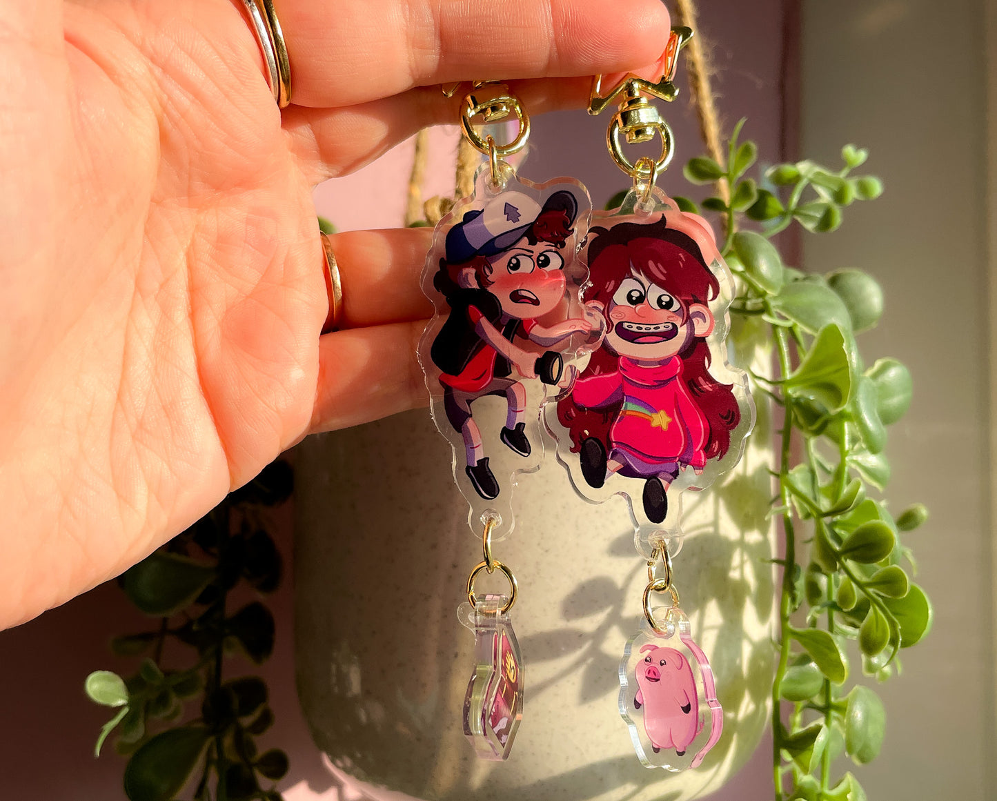 Dipper Double Keyring - Gravity Falls